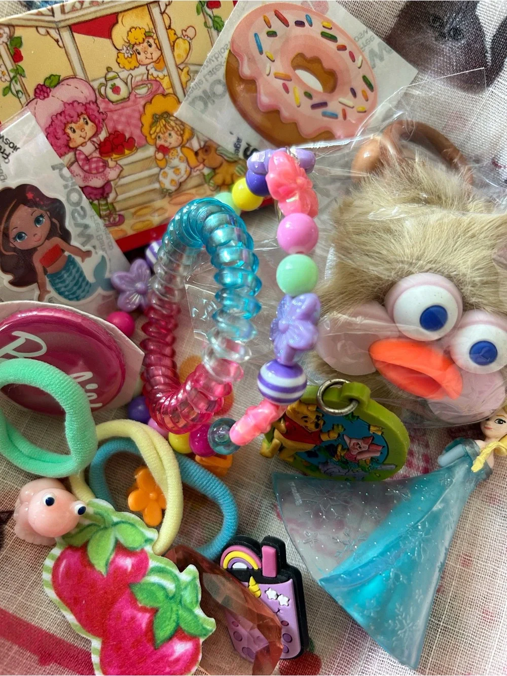 Mystery Junk Accessory Jar for Young girl plastic jar crown jewelry toys + more